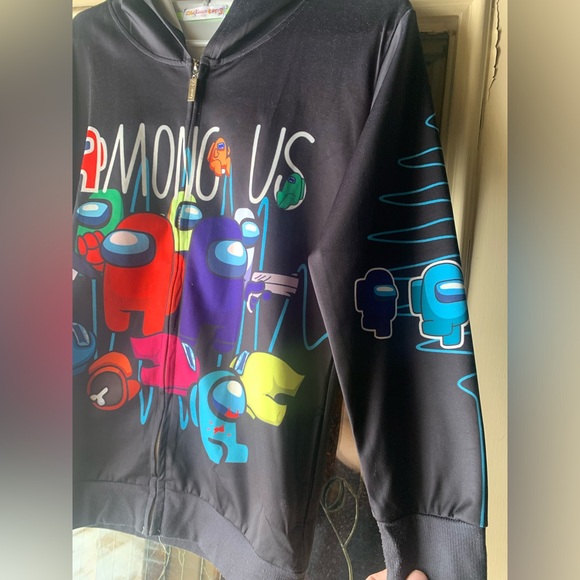 AMONG US Imported Zippered Jacket with Hood, Size 14-16, Unisex. HARD TO FIND!! - Picture 7 of 13